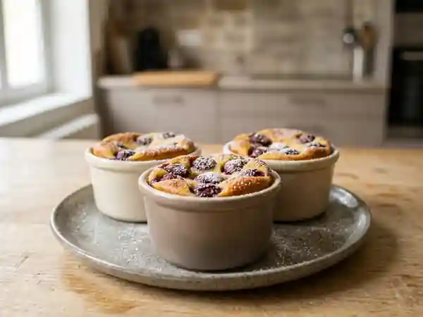 Petits clafoutis fondants à la cerise - Photo de présentation