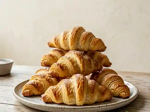 Petits croissants moelleux à la vanille faits maison - Photo de présentation