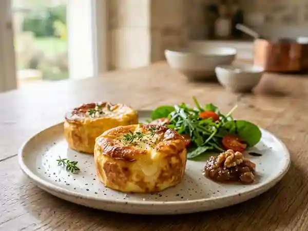 Flans onctueux au brie et muscade - Photo de présentation