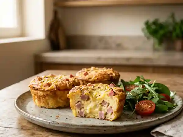 Petits flans au jambon moelleux et savoureux - Photo de présentation