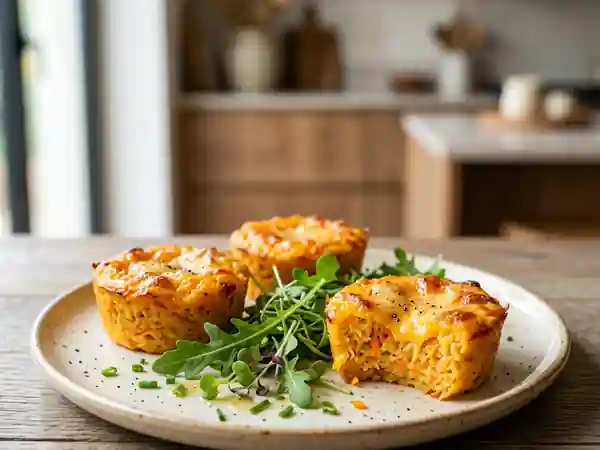 Petits flans fondants carotte et mimolette - Photo de présentation