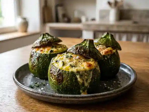 Flans de courgettes fondants en coque - Photo de présentation