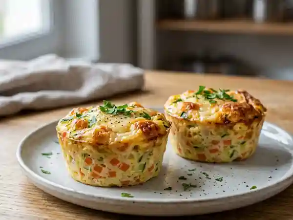 Flans fondants au Maroilles et légumes - Photo de présentation