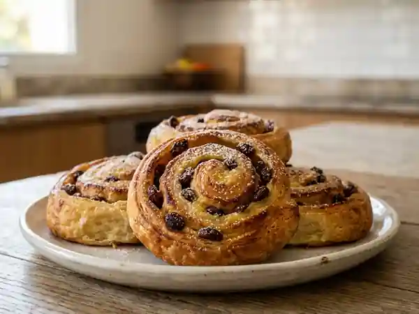 Pains aux raisins moelleux et crème fondante - Photo de présentation