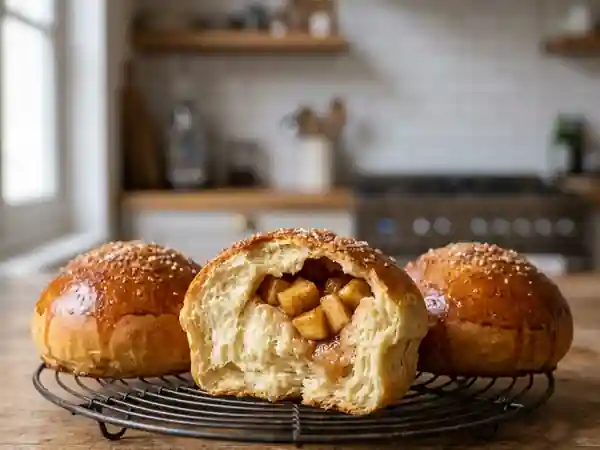 Brioches moelleuses aux pommes caramélisées - Photo de présentation