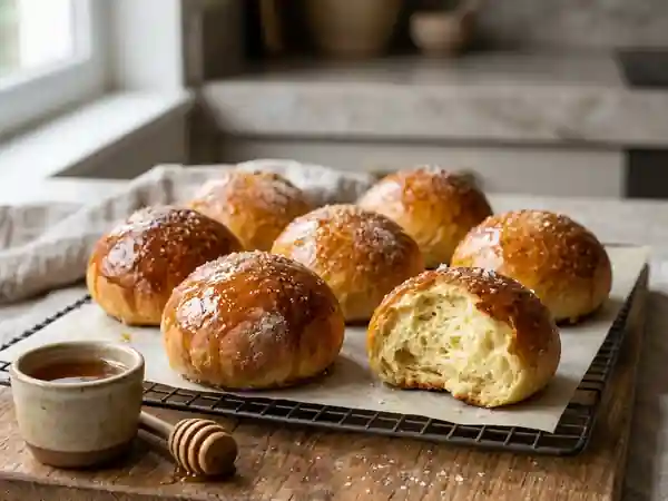Petits pains moelleux au miel maison : recette facile et gourmande - Photo de présentation