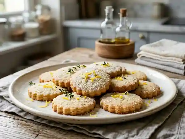 Sablés fondants au citron et à la vanille - Photo de présentation