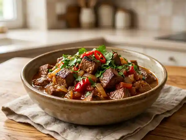 Picado de bœuf fondant au paprika et vinaigre - Photo de présentation