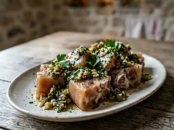 Pieds de Veau Ravigote : Fondant et Acidulé - Photo de présentation