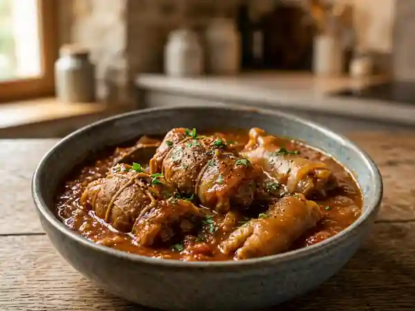 Pieds paquets marseillais fondants - Photo de présentation