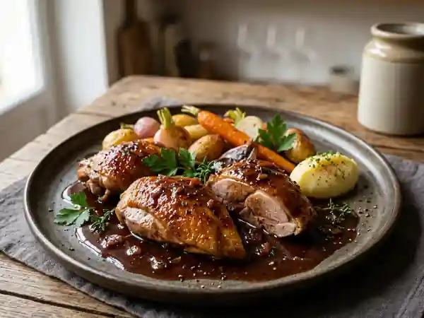Pigeons fondants au vin de Cahors - Photo de présentation