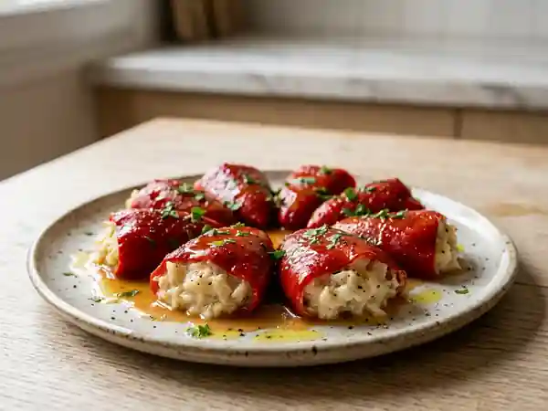 Piquillos farcis à la morue onctueuse - Photo de présentation
