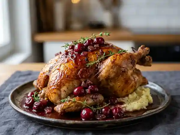 Pintade fondante à la Kriek et cerises - Photo de présentation