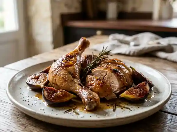 Pintade fondante aux figues rôties - Photo de présentation