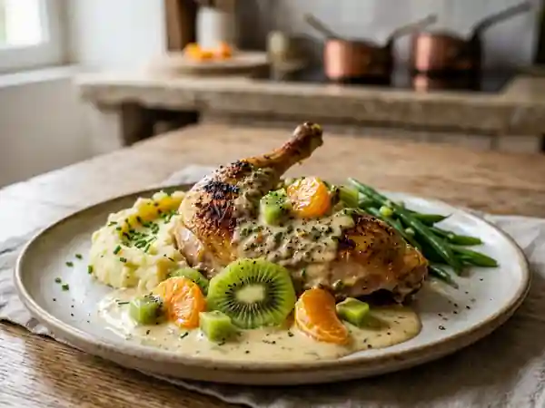 Pintadeau rôti, sauce onctueuse aux agrumes - Photo de présentation