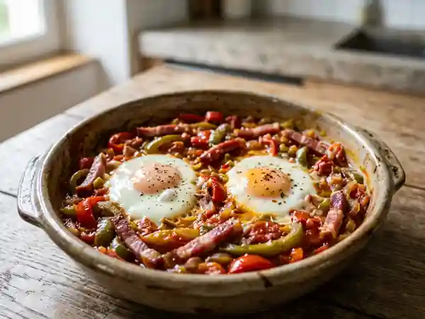 Piperade Landaise Fondante et ses Œufs Coulants - Photo de présentation