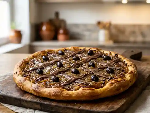 Pissaladière croustillante aux oignons fondants - Photo de présentation