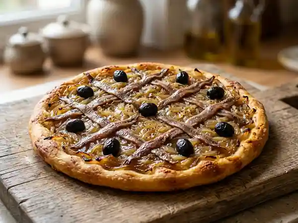 Pissaladière croustillante aux oignons confits - Photo de présentation