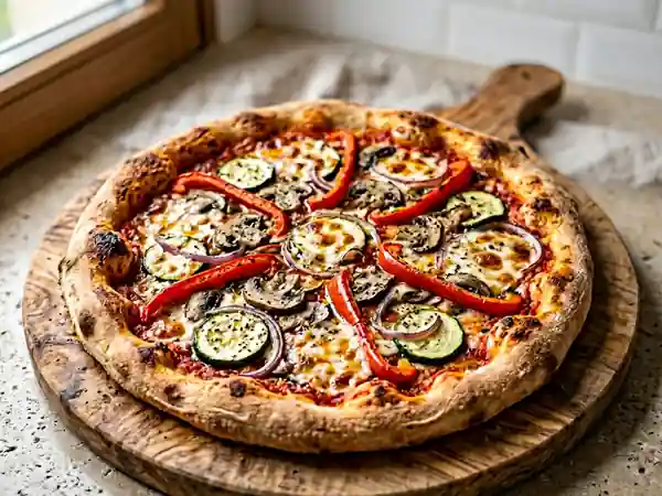 Pizza Croustillante aux Légumes Fondants - Photo de présentation