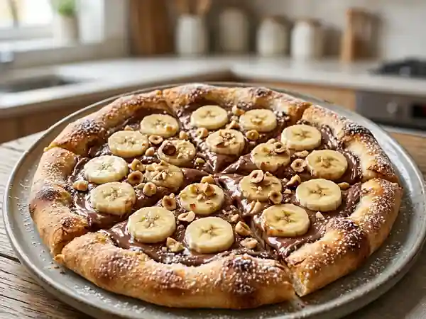 Pizza dessert au Nutella gourmande et facile - Photo de présentation