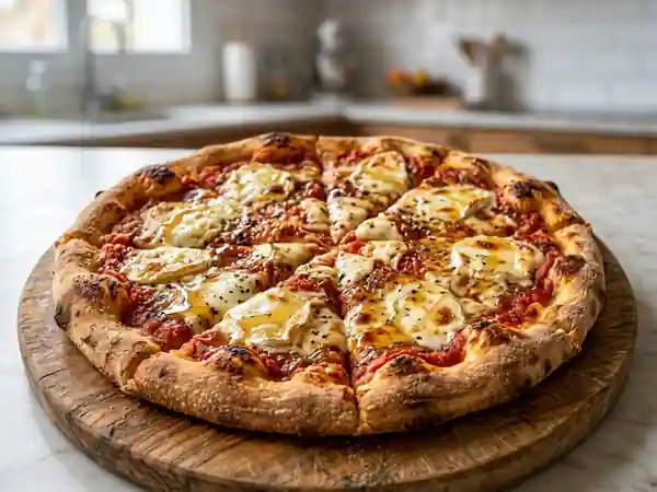 Pizza chèvre miel fondante et croustillante - Photo de présentation