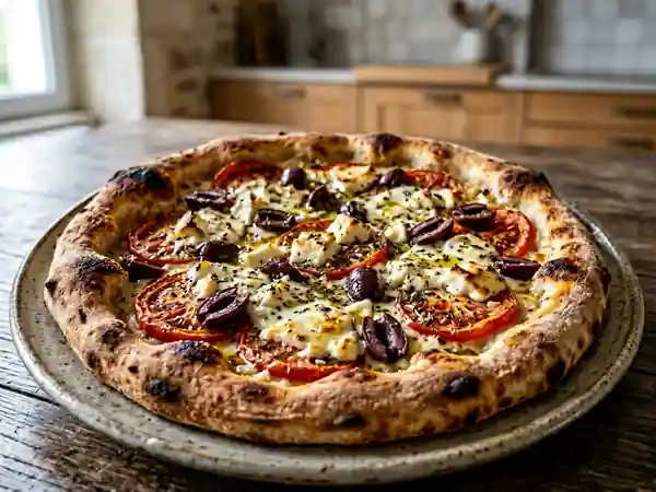 Pizza Méditerranéenne à la Feta Fondante - Photo de présentation