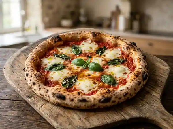 Pizza napolitaine au cornicione croustillant - Photo de présentation