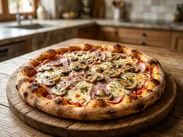 Pizza Reine Croustillante aux Champignons - Photo de présentation