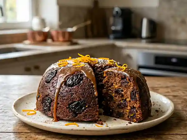 Plum pudding traditionnel à la française : recette gourmande et facile - Photo de présentation