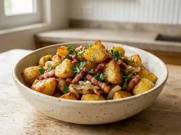 Poêlée campagnarde croustillante aux lardons - Photo de présentation