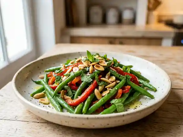 Poêlée croquante de haricots verts à la menthe - Photo de présentation