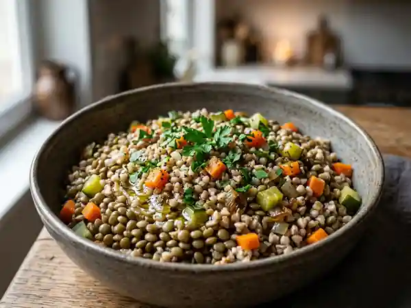 Poêlée fondante de lentilles et sarrasin - Photo de présentation