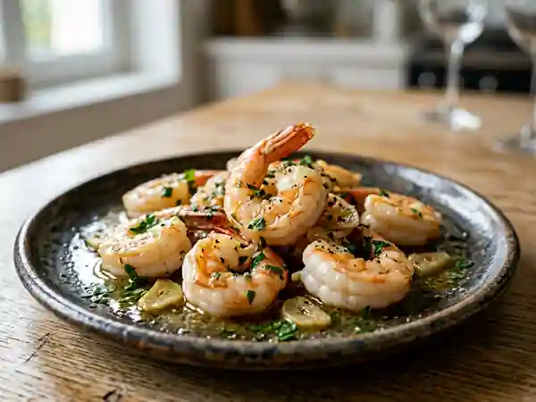 Langoustines au beurre d'ail et persil frais - Photo de présentation