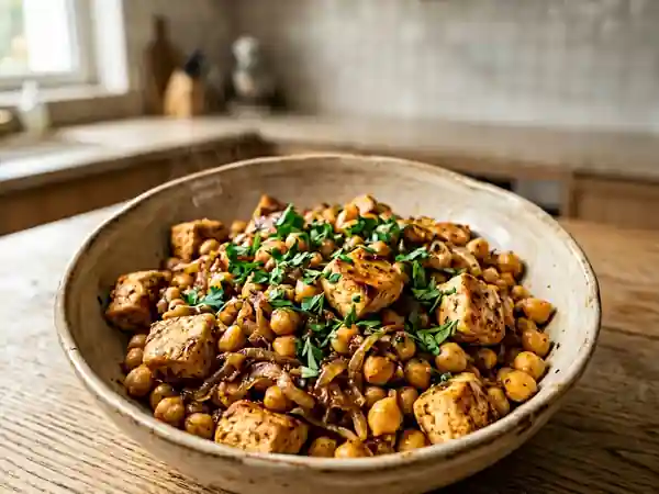 Poêlée fondante de poulet et pois chiches - Photo de présentation