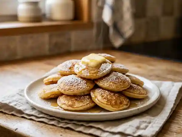 Poffertjes hollandais moelleux à la poêle : recette facile et rapide - Photo de présentation
