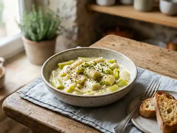 Poireaux à la crème onctueuse : recette facile et savoureuse - Photo de présentation