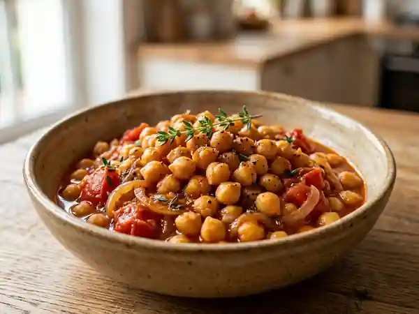 Pois chiches fondants au thym et paprika - Photo de présentation