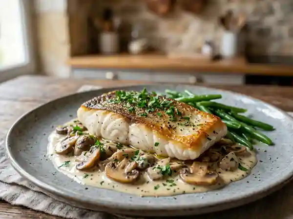 Poisson à la Forestière : Recette Savoureuse aux Champignons et Herbes - Photo de présentation