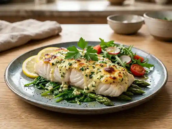 Poisson blanc fondant au petit-suisse citronné - Photo de présentation