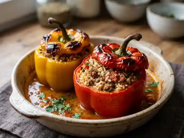 Poivrons farcis à la roumaine fondants et épicés - Photo de présentation