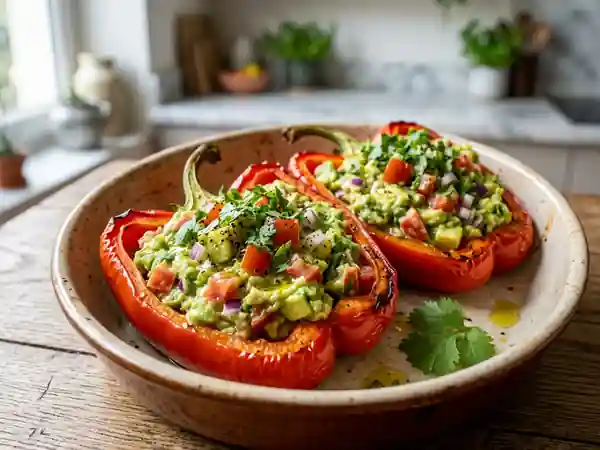 Poivrons farcis à l'avocat frais et gourmand - Photo de présentation