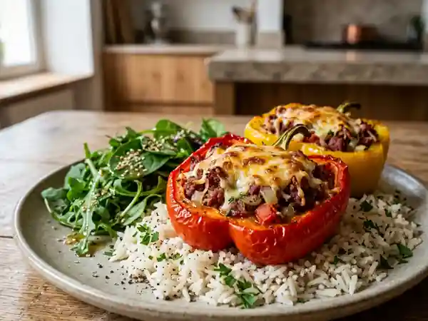 Poivrons rôtis fondants au corned beef - Photo de présentation