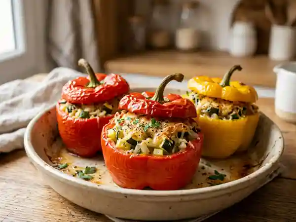 Poivrons farcis aux courgettes : recette savoureuse et facile - Photo de présentation