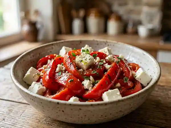 Poivrons Marinés à la Feta : Recette Facile et Savoureuse - Photo de présentation