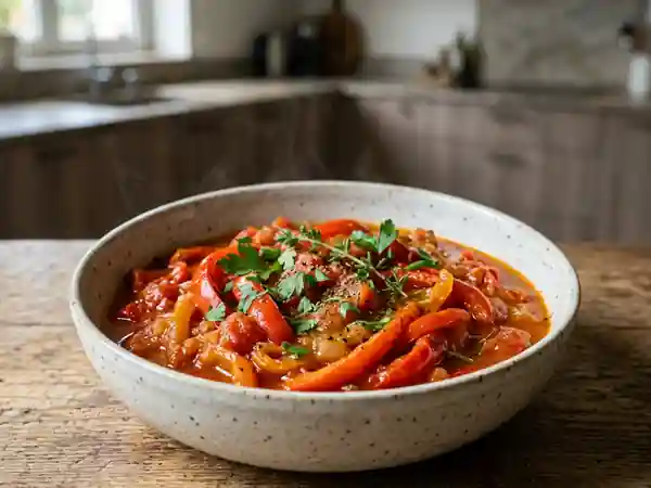 Poivrons mijotés à la tomate : recette savoureuse et facile - Photo de présentation