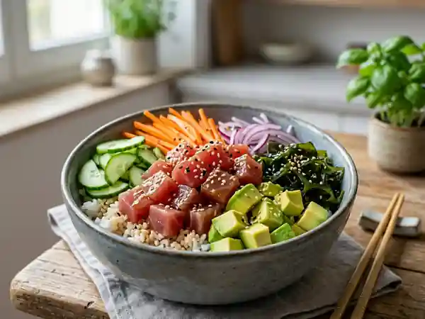 Poke Bowl Thon et Avocat Ultra-Frais - Photo de présentation