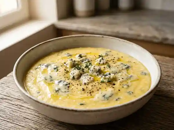 Polenta crémeuse au gorgonzola fondant - Photo de présentation