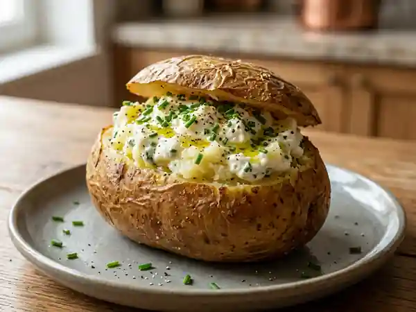 Pomme de Terre Farcie au Carré Frais : Recette Simple et Gourmande - Photo de présentation