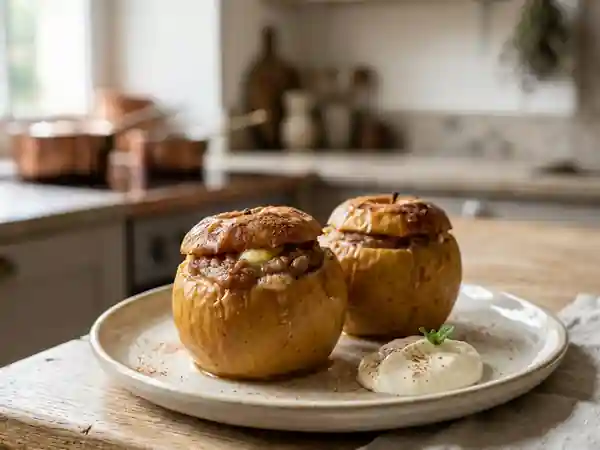 Pommes au four fondantes à la crème de marrons - Photo de présentation