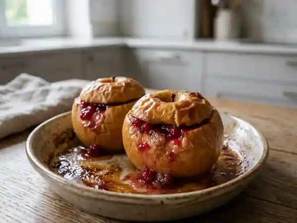 Pommes rôties fondantes au cœur de groseille - Photo de présentation